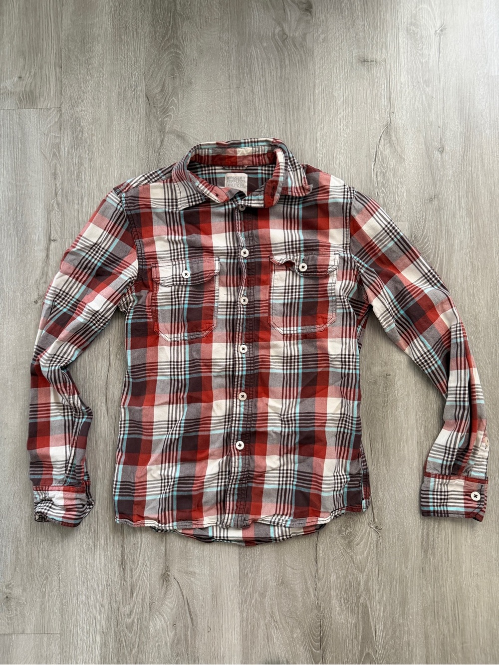 Mossimo Supply Co. Red Plaid Button-Down Shirt with Taylor Swift graphic small - Picture 7 of 7